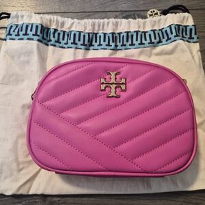 Tory Burch Hot Pink Quilted Logo Crossbody